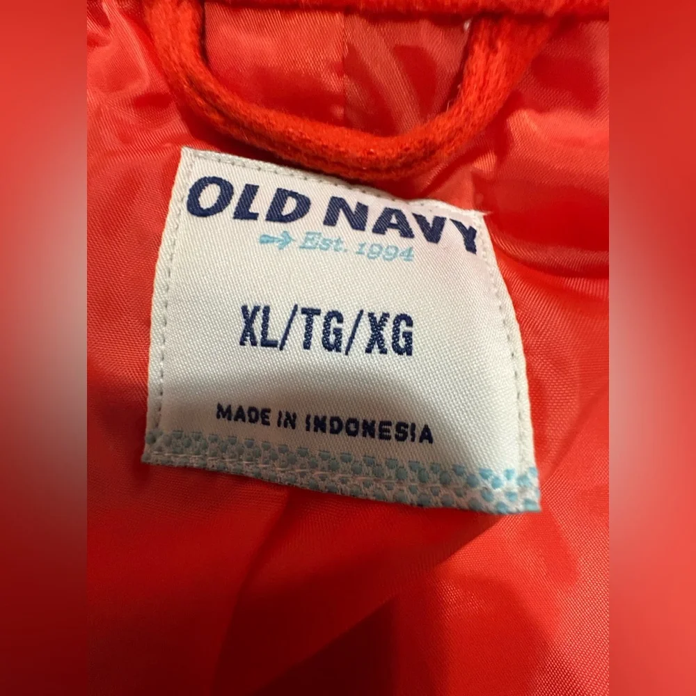 Old Navy Women’s Funnel Neck‎ Military-Style Jacket Coat Bright Orange XL